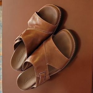 Clark's slip on sandals, Size 10W